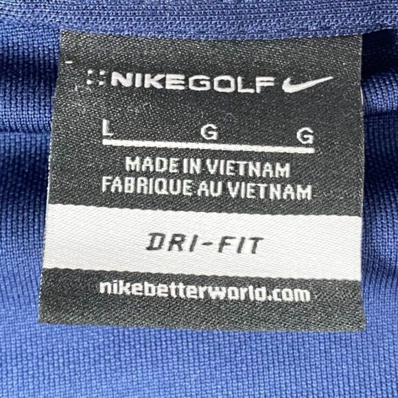 Nike Golf Men's Dri-Fit Polo Shirt Large Blue Short Sleeve Performance Activewea - Picture 3 of 14